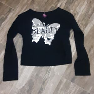 Girls size 16 so long sleeve sequin top